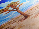 Watercolor Painting Print of Joshua Tree California Framed Canvas Print - Tall Skinny Art - Landscape Painting of Joshua Tree California
