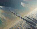 View From Above The Clouds, Cyberpunk City, Futuristic Abstract, ready to hang canvas print wall art, framed canvas wall art