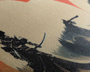 Japanese Samurai Fighting A Tidal Wave, ready to hang canvas print wall art, framed canvas wall art, mancave decor