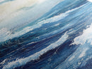 Ocean Waves Canvas Print Coastal Wall Art Nautical Decor Seascape Painting Above Bed Art Living Room Art Blue Green Wall Gift