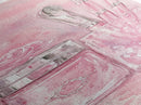 Delicate Makeup Illustration Canvas Print Pink Abstract Art Feminine Wall Decor Light Pink Wall Art Gift Idea Unique Painting