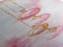 Pearl Necklace Watercolor Canvas Print Pink Wall Art Glamour Bedroom Decor Romantic Wabi Sabi Aesthetic Art