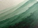 Smoky Mountain Layers Framed Canvas Print Serene Landscape Painting Green Nature Scene Above Sofa Art Living Room Decor