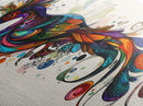 Vibrant Peacock Art Canvas Print with Boho Decor Elements and Colorful Whimsical Art, Perfect Vertical Wall Art Gift Idea