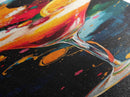 Abstract Martini Art Framed Canvas Print | Espresso Martini Wall Art | Cocktail Art | Kitchen Decor | Whimsical Art | Vertical Wall Art