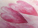 Watercolor Heart Pair Framed Canvas Print, Romantic Pink Abstract Art, Whimsical Valentine Wall Art, Bedroom Gift Idea, Light Pink Decor