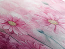 Wildflower Painting Canvas Print, Vibrant Daisy Wall Art with Light Pink Abstract Background, Whimsical Art for Bedroom Decor