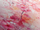 Vibrant Cherry Blossom Canvas Print | Pink Orange Wall Art | Spring Inspired Artwork | Living Room Above Sofa Decor | Horizontal Art
