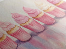 Whimsical Cupcake Canvas Print Pastel Pink Kitchen Art Light Pink Wall Art Food Review Kitchen Decor Gift Idea For Her