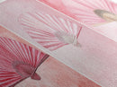 Trio of Elegant Fans Canvas Print, Minimalist Boho Pink Artwork, Oriental Fan Wall Art for Bedroom, Light Pastel Wall Decor Idea