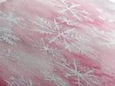 Delicate Snowflake Art Framed Canvas Print Light Pink Wall Art Minimalist Winter Décor Bedroom Living Room Artwork Horizontal Gift