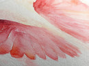Angel Wings Canvas Print, Pink Abstract Art with Light Tones, Whimsical Zen Wall Art for Bedroom, Gift Idea for Spirituality Lovers