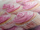 Pink Cupcake Art Canvas Print Kitchen Decor Dessert Illustration Rustic Artwork Food Review Kitchen Art Gift Idea For Her