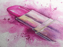 Pink Lipstick Canvas Print Whimsical Art Pink Abstract Artwork Living Room Wall Art Wabi Sabi Painting Light Pink Dorm Decor