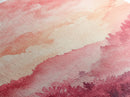 Pink Mountain Sunset Canvas Print, Landscape Painting, Smoky Mountain Art, Pink Orange Wall Art, Bedroom Art, Artistic Decor, Living Room Art