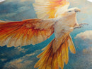 Parrot in Sky Canvas Print | Tropical Bird Art Original Painting | Coastal Cowgirl Wall Art | Vibrant Nautical Decor Living Room Print