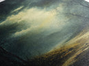 Forest at Dusk Framed Canvas Print with Moody Dark Romance Painting, Fall-Inspired Smoky Mountain Art Perfect Above Bed Wall Decor