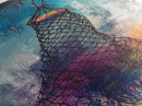Fishing Net, nautical painting, ocean decor, rustic wall art, moody art, textured art, coastal decor, Canvas Print