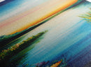 Sunset Lake, Smoky Mountain Art, Moody Art, Panoramic Art, Above Couch Art, Coastal Wall Art, Tall Narrow Art, Canvas Print