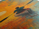Sunset Kayaker, Coastal Painting, Moody Art, Nautical Decor, Rustic Wall Art, Christmas, Framed Canvas Print, Above Sofa Art
