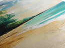 Beach Shoreline, Coastal Painting, Nautical Wall Art, Ocean Landscape, Minimalist Art, Framed Canvas Print