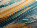 Ocean waves, coastal painting, nautical decor, surf wall art, abstract seascape painting, horizontal wall art, canvas print
