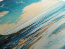 Coastal Landscape, Nautical Painting, Framed Canvas Print, Ocean Theme, Seascape Painting, Blue and Green Wall Art