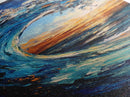 Ocean Wave, Seascape Art, Canvas Print, Nautical Decor, Coastal Painting, Blue and Green Wall Art, Surf Inspired Art