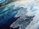 Abstract Ocean Painting, Nautical Wall Art, Coastal Wall Art, Seascape Painting, Blue and Green Wall Art, Canvas Print, Gift Idea