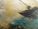 Shipwreck Painting, nautical painting, coastal wall art, moody art, fisherman painting, original painting, framed canvas print