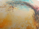 Windy Autumn, Framed Canvas Print, fall wall art, abstract landscape, extra wide painting, panoramic painting, autumn decor
