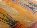 Mexican Window, Canvas Print, southwest wall art, warm color painting, extra wide painting, vibrant art, farmhouse art
