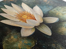 White Lotus, Framed Canvas Print, botanical prints, zen wall art, meditative decor, extra wide painting, spiritual art