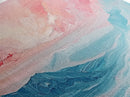 Abstract, pink blue, dreamy sky, Canvas Print, pink abstract art, landscape painting, soft color art, horizontal wall art