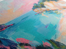 Pastel Ocean, Colorful Coastal Painting, Seascape Art, Nautical Decor, Coastal Cowgirl Wall Art, Canvas Print, Extra Wide Art