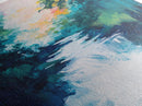 Waterfall Painting, Moody Art, Coastal Landscape Art, Framed Canvas Print, Above Sofa Art, Living Room Art, Vertical Wall Art