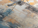 Rustic Telephone Pole Framed Canvas Print Industrial Wall Art, Urban Grunge Decor, Abstract Cityscape Painting, Modern Office Artwork