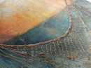 Fishing Net Sunset Canvas Print Coastal Wall Art Nautical Seaside Artwork Beach House Decor Ocean Landscape Framed Print