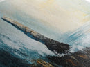 Dramatic Ocean Waves Framed Canvas Print, Moody Seascape Wall Art, Stormy Coastal Painting, Nautical Home Decor, Minimalist Art