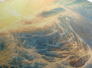 Ocean Sunset Canvas Print Coastal Waves Painting, Golden Horizon Seascape, Nautical Wall Decor, Beach House Art, Bedroom Wall Art