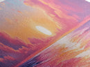Pink Sunset, Romantic Ocean Painting, Vibrant Seascape Wall Art, Coastal Home Decor, Canvas Print, Dreamy Sky, Bedroom Artwork