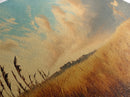 Golden Fields, Autumn Wind Art, Rustic Country Landscape, Farmhouse Home Decor, Living Room Art, Canvas Print, Framed Canvas Print