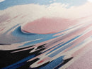 Ocean Wave, Surf Art, Coastal Wall Decor, Beach Vibes, Blue and Pink Seascape, Watercolor Style, Modern Living Room Art, Canvas Print