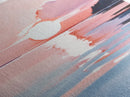 Ocean Sunset, Abstract Seascape Art, Framed Canvas Print, Beach House Wall Art, Modern Coastal Decor, Pink Sky Painting, Bedroom Artwork