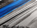 Abstract Seascape, Blue Black Wall Art, Coastal Canvas Print, Living Room Artwork, Ocean Decor, Large Modern Art, Contemporary Print