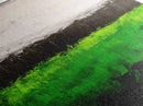 Abstract Green Field, Minimalist Landscape Painting, Modern Nature Art, Canvas Print, Vibrant Green Wall Decor, Contemporary Home Art