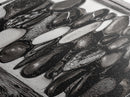 Black and White Stones, Minimalist Rock Art, Rustic Home Decor, Natural Texture Print, Modern Zen Wall Art, Framed Canvas Print