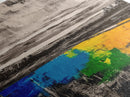 Rainbow Reflection, Colorful Landscape, Abstract Painting, Framed Canvas Print, Modern Wall Art, Office Decor, Unique Gift