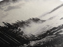 Foggy Coast, Misty Landscape Art, Black and White Wall Art, Canvas Print, Nature Wall Art, Cabin Decor, Moody Art