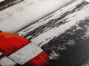 Red Buoy, Nautical, Coastal, Framed Canvas Print, Black and White Beach Scene, Ocean Wall Art, Maritime Decor, Fisherman’s House Artwork